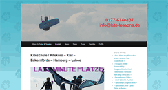 Desktop Screenshot of kite-lessons.de